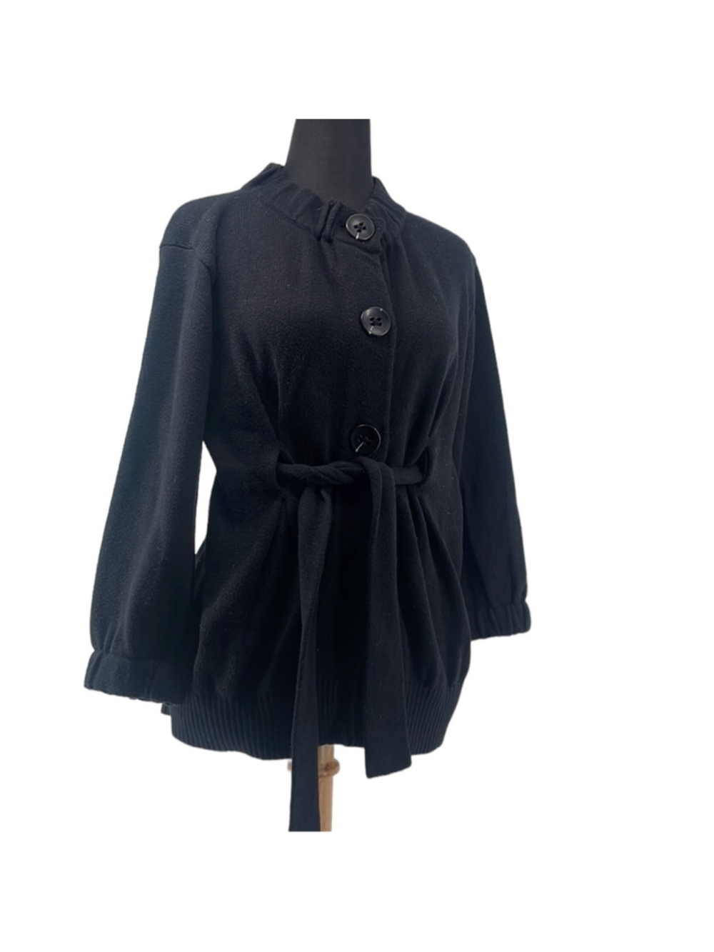 Vince tie front cardigan sweater cashmere cotton blend luxury minimalist sz sm